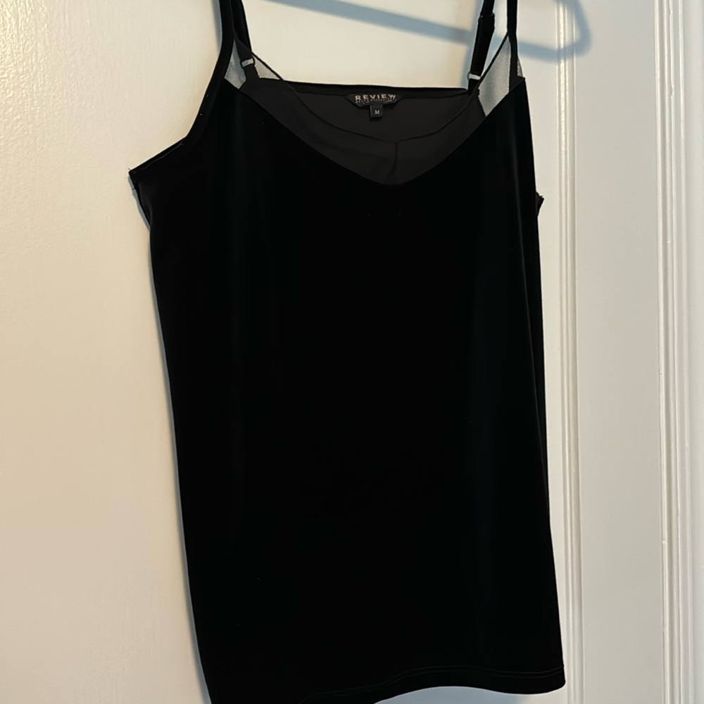 Velvet Black Tank Top. Size M